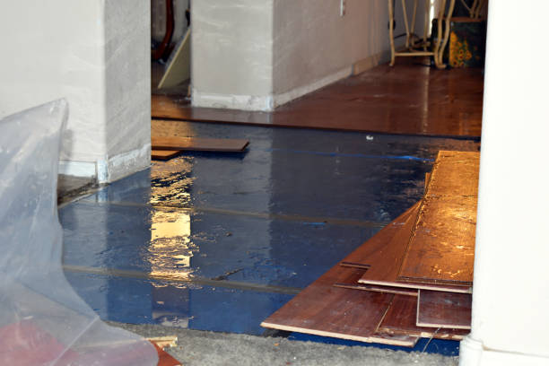 Professional Basement Flood Cleanup technician working in Earlsboro, OK